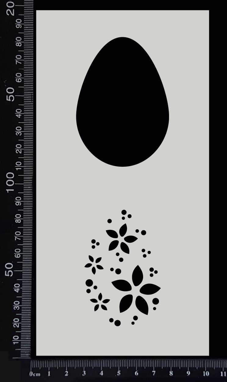 Easter Egg - Flowers - Stencil - 100mm x 200mm