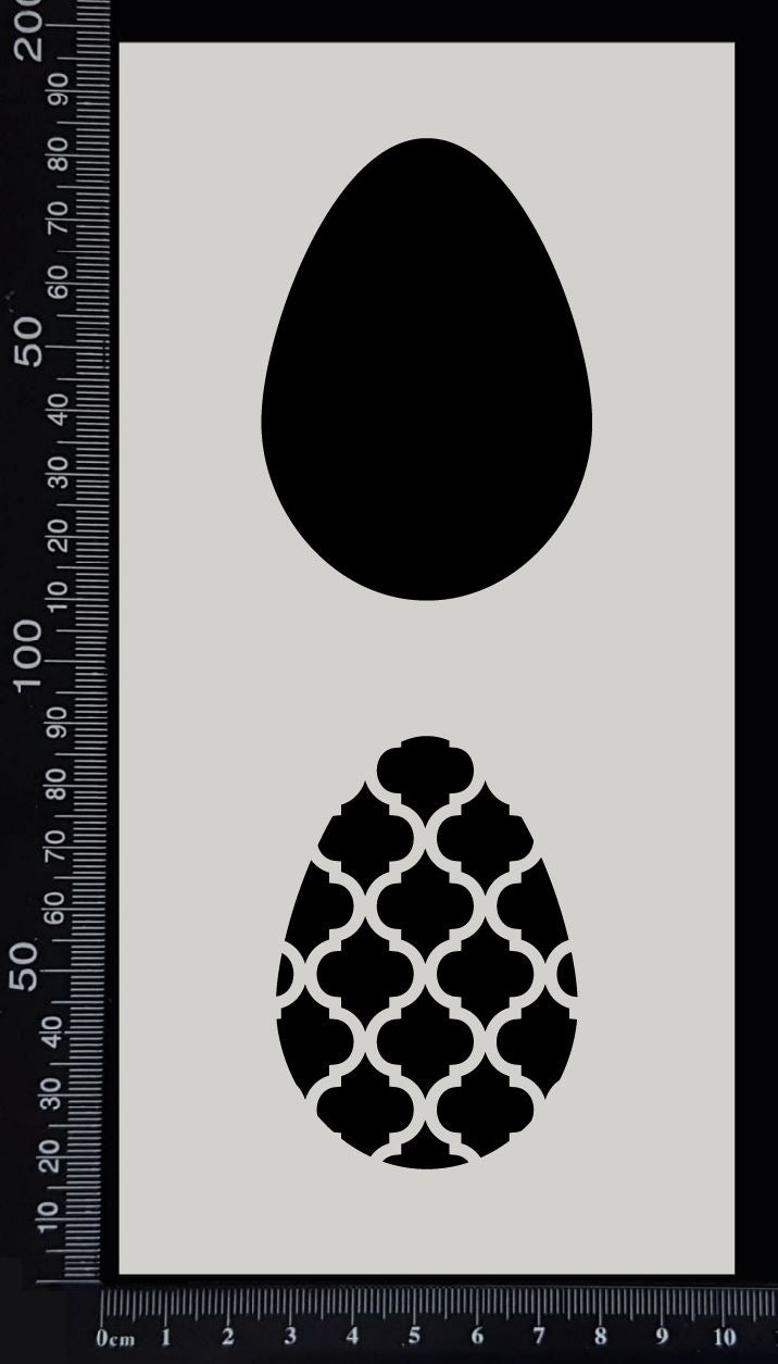 Easter Egg - Moroccan Lattice - Stencil - 100mm x 200mm