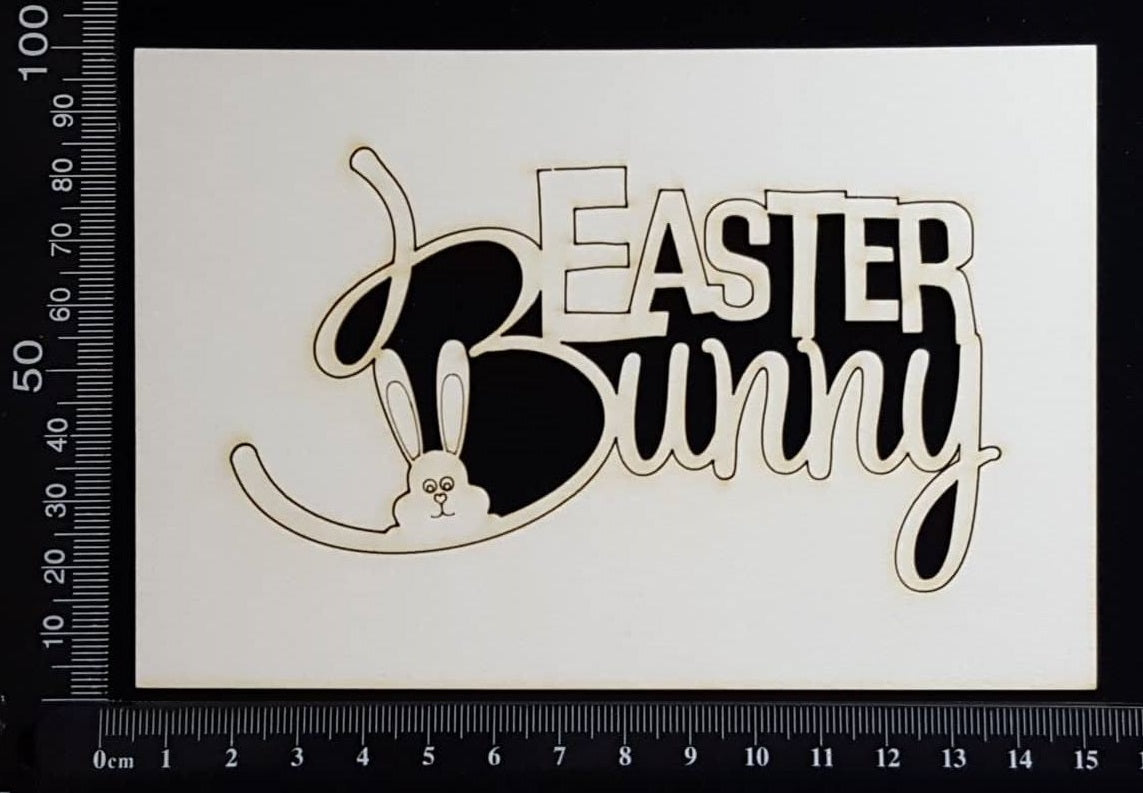 Easter Bunny - B - White Chipboard