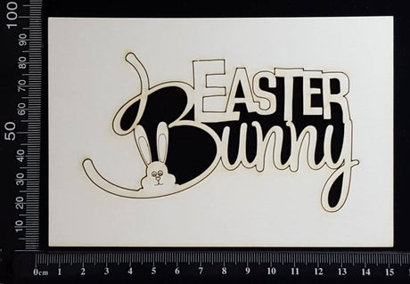 Easter Bunny - B - White Chipboard
