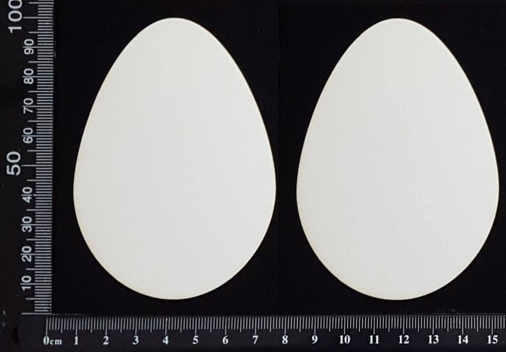 Easter Eggs - A - Large - White Chipboard