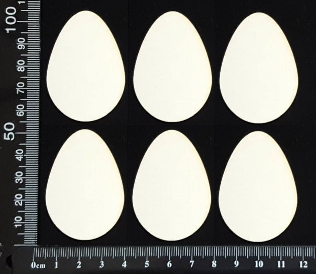 Easter Eggs - C - Small - White Chipboard