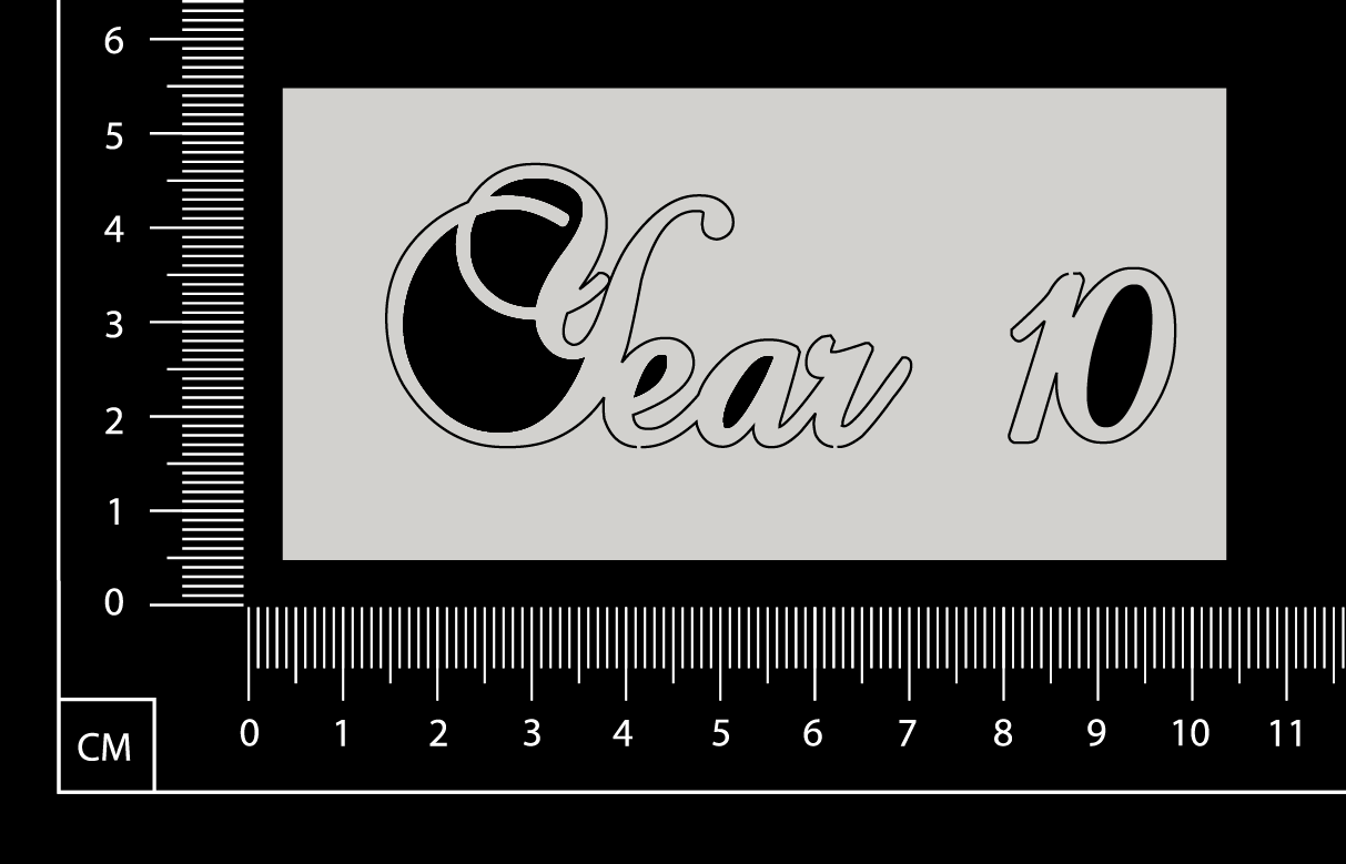 Elegant Word - Year 10 - White Chipboard