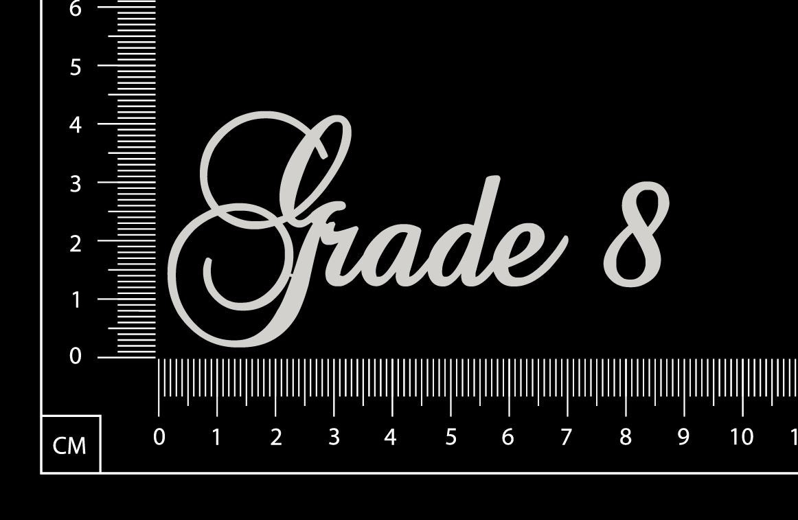 Elegant Word - Grade 8 - White Chipboard