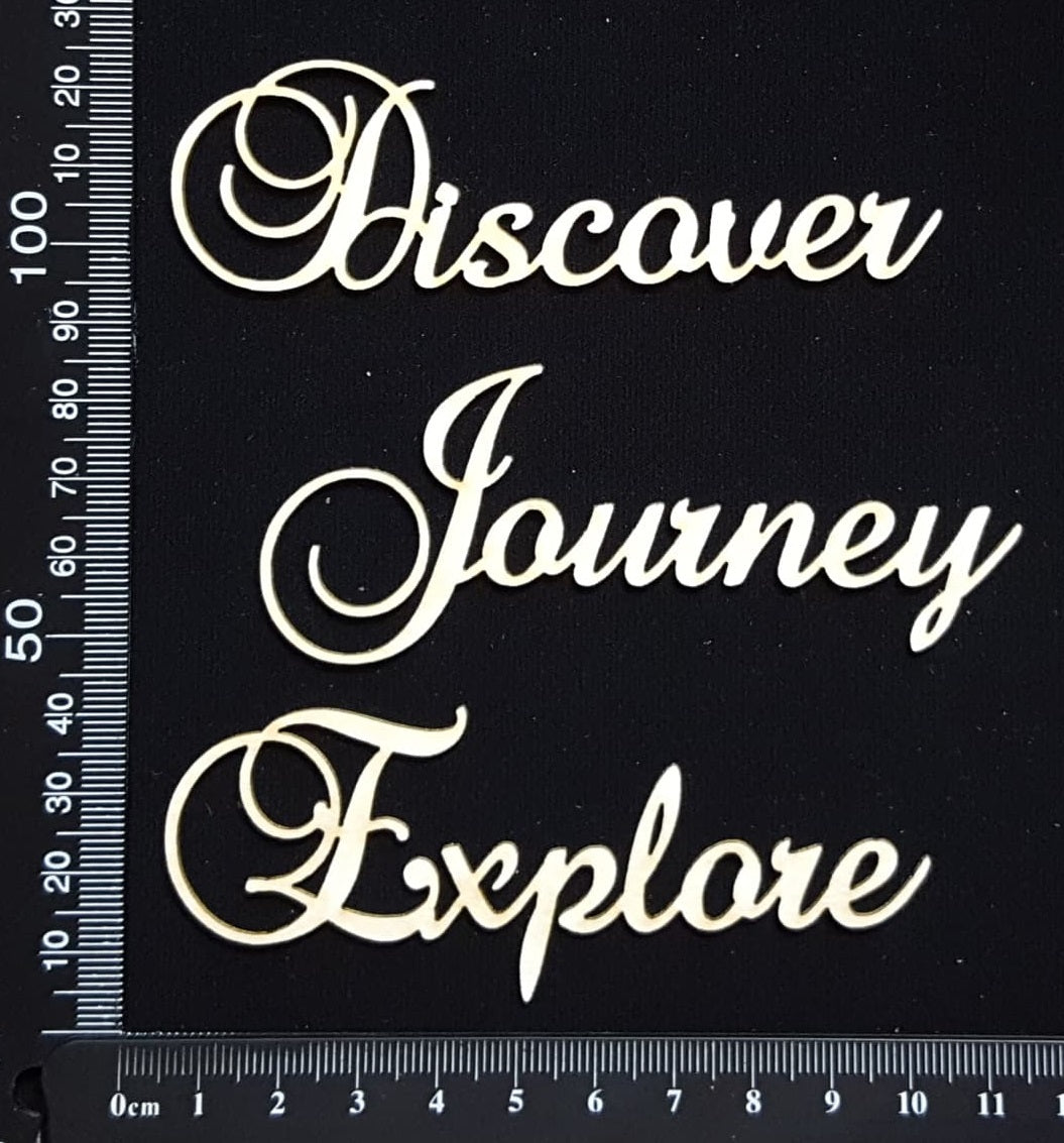 Elegant Word Set - Mixed Set A - White Chipboard