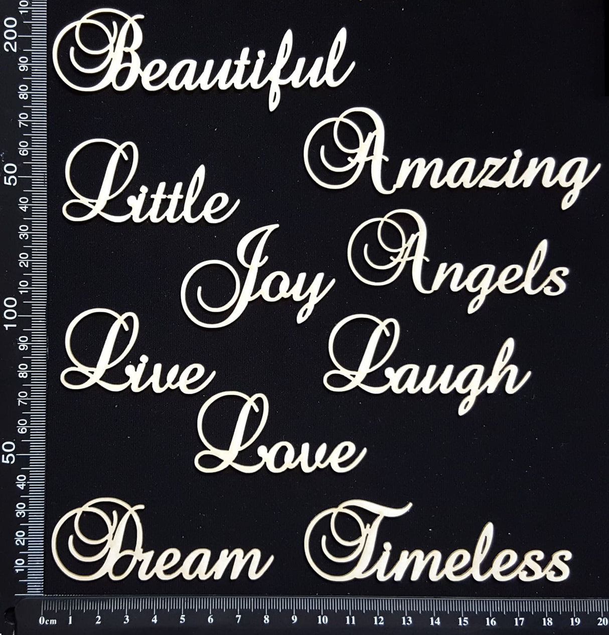 Elegant Word Set - Mixed Set G - White Chipboard