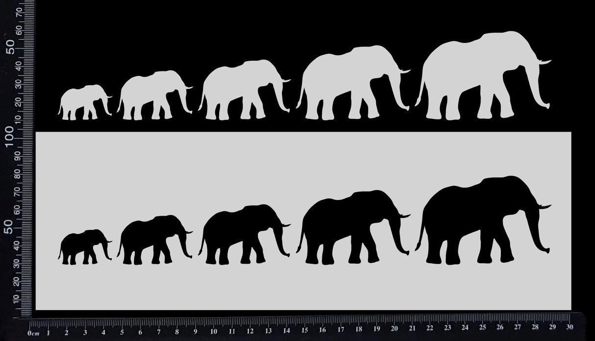Elephant Trail - Stencil - 100mm x 300mm