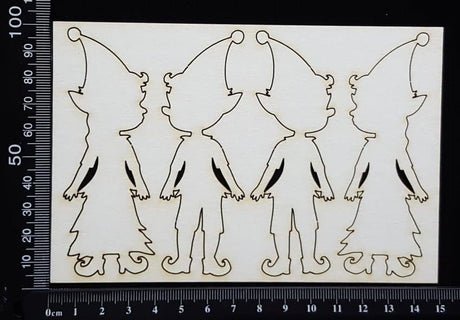 Christmas Elves - White Chipboard