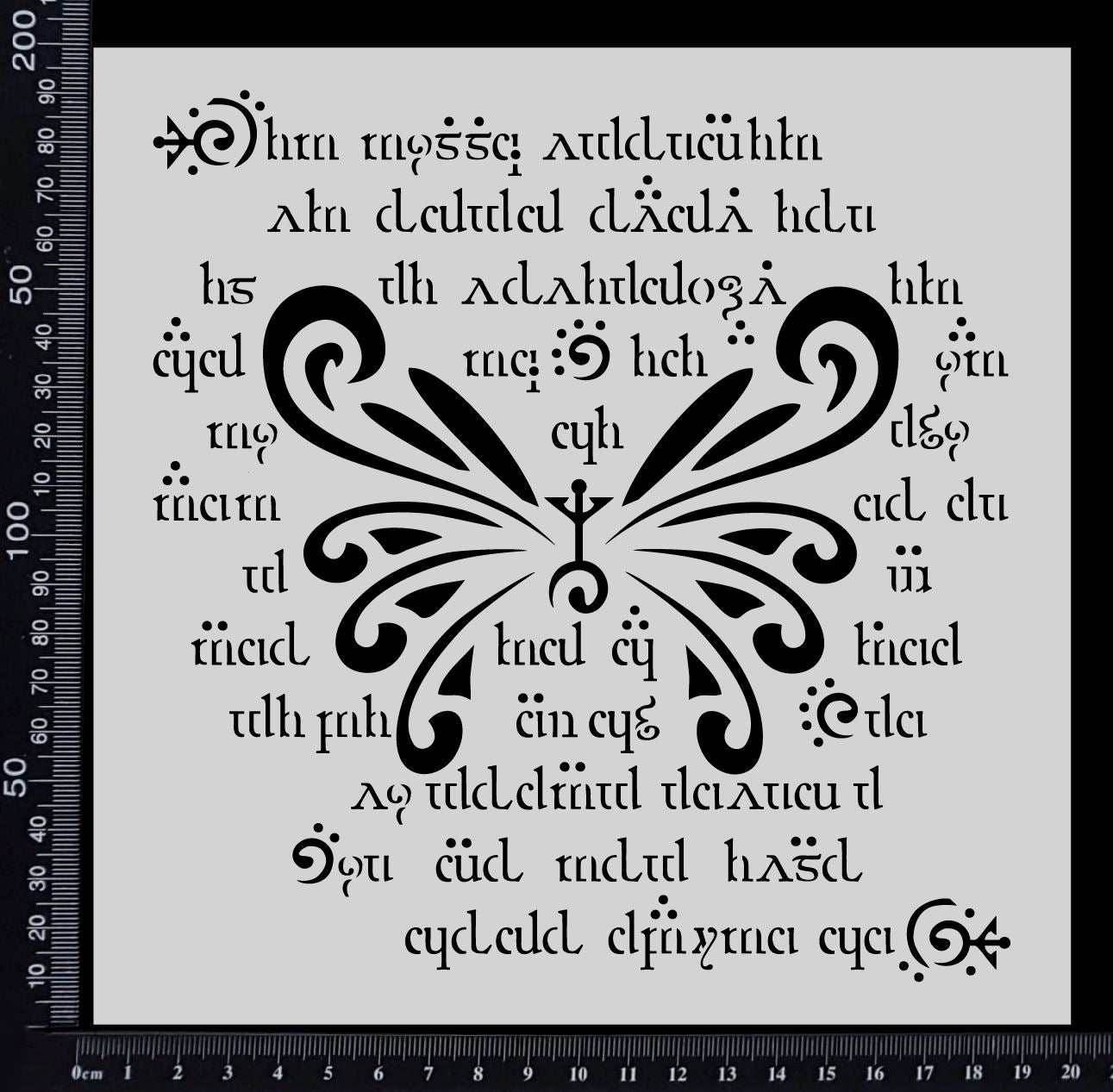 Elvish Wings - Stencil - 200mm x 200mm