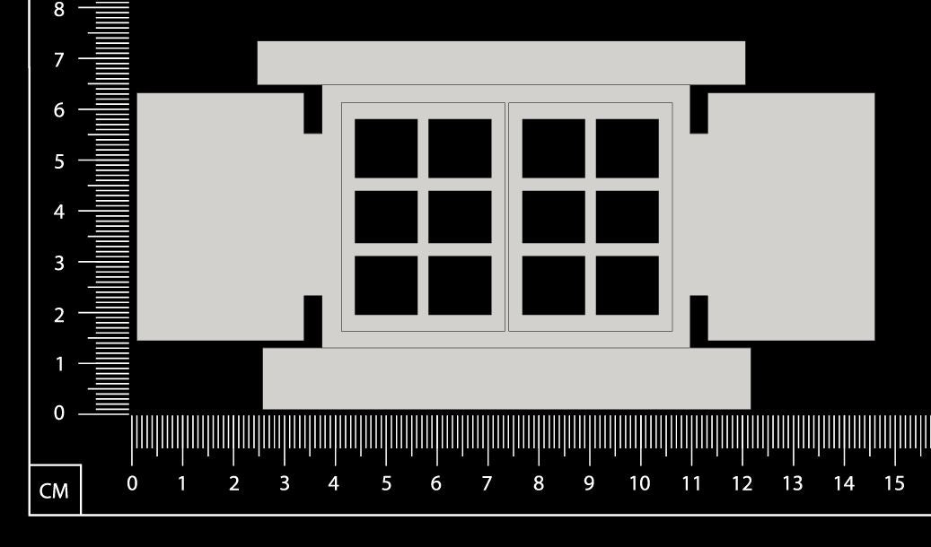 Engraved Window - A - Large - White Chipboard