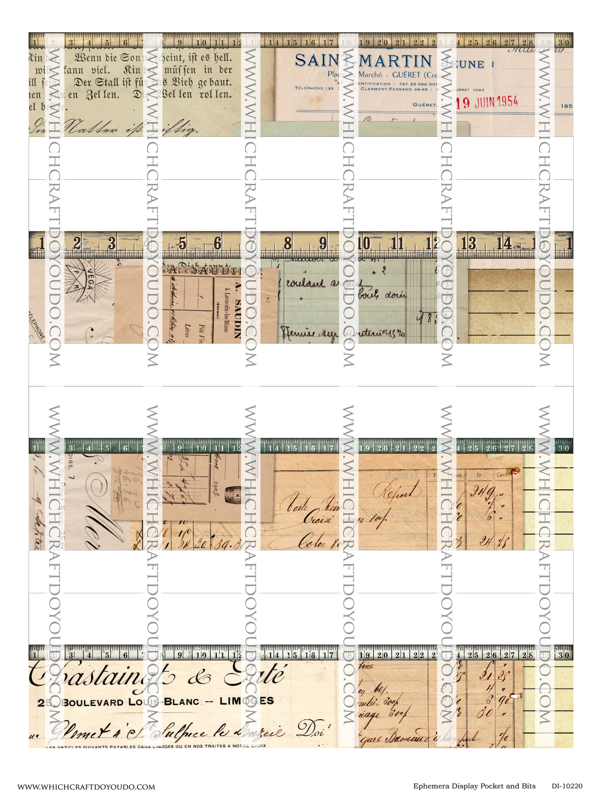 FREEBIE - Ephemera Display Pocket and Bits - DI-10220 - Digital Download