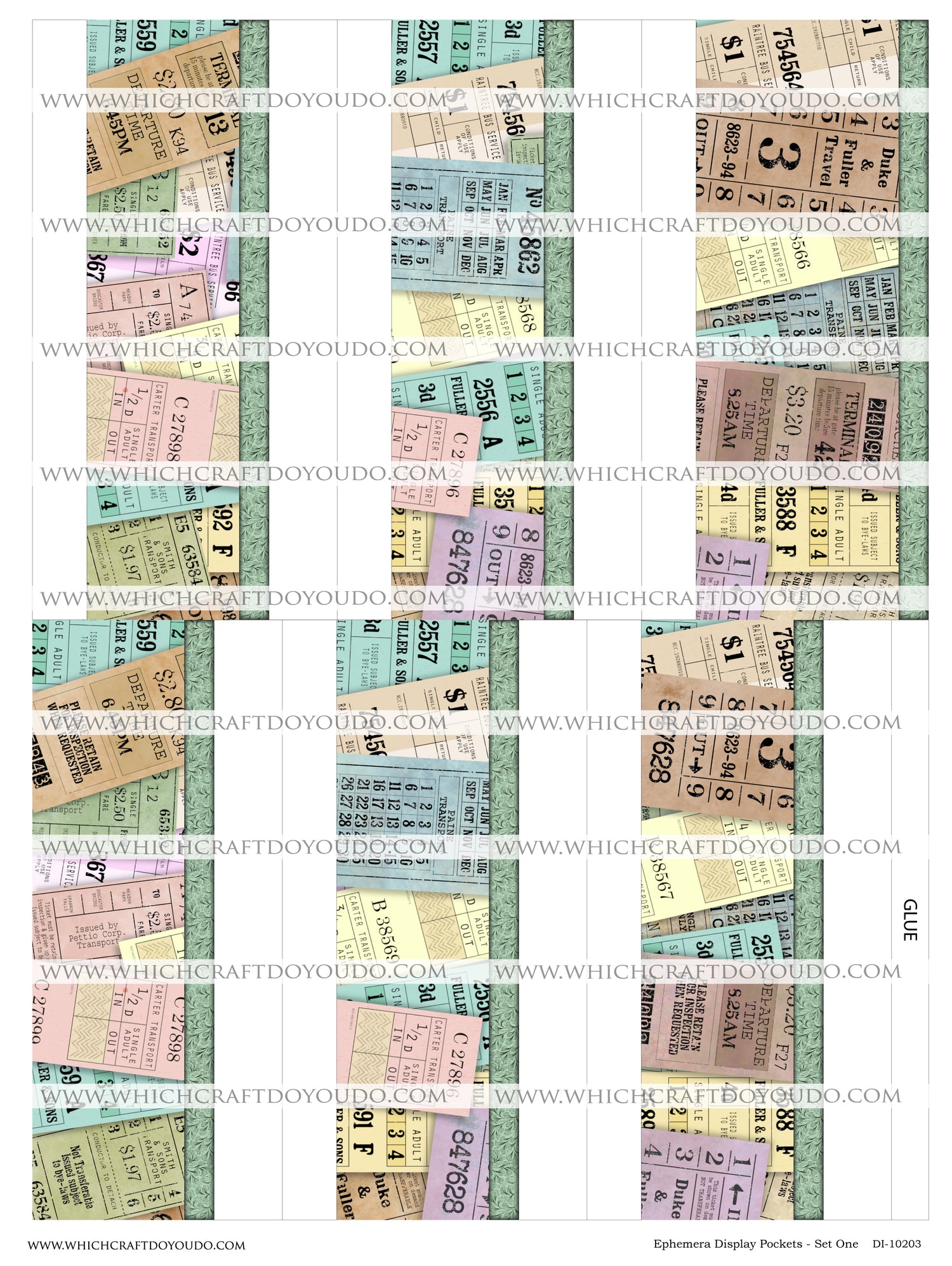 Ephemera Display Pockets - Set One - DI-10203 - Digital Download
