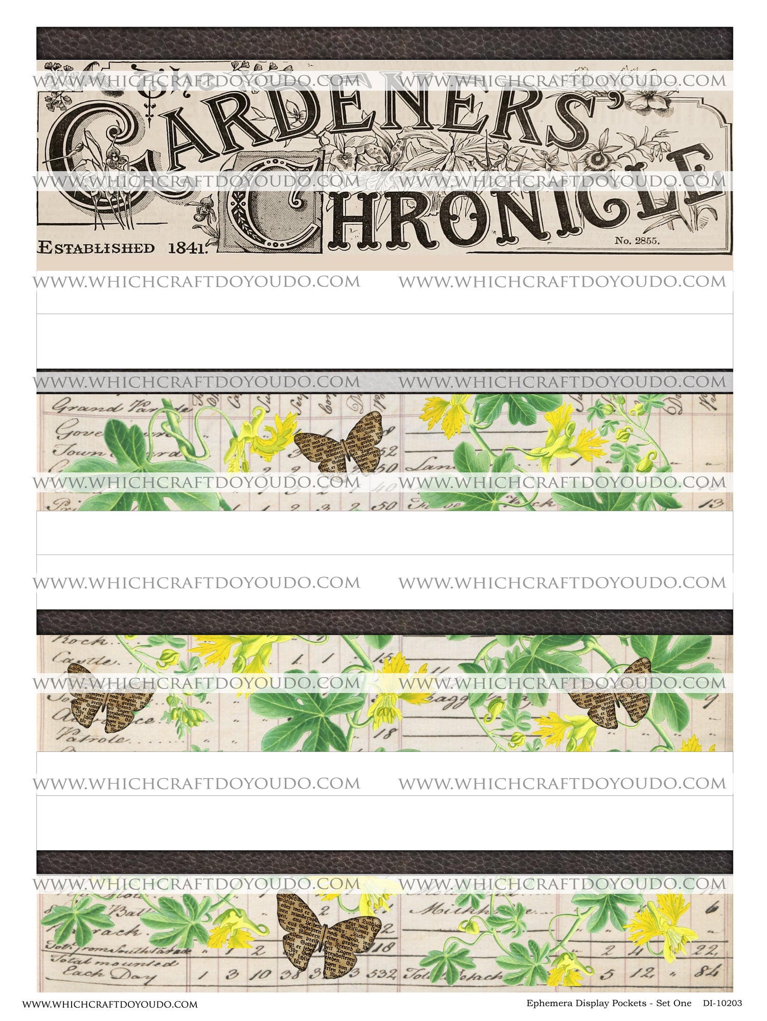 Ephemera Display Pockets - Set One - DI-10203 - Digital Download