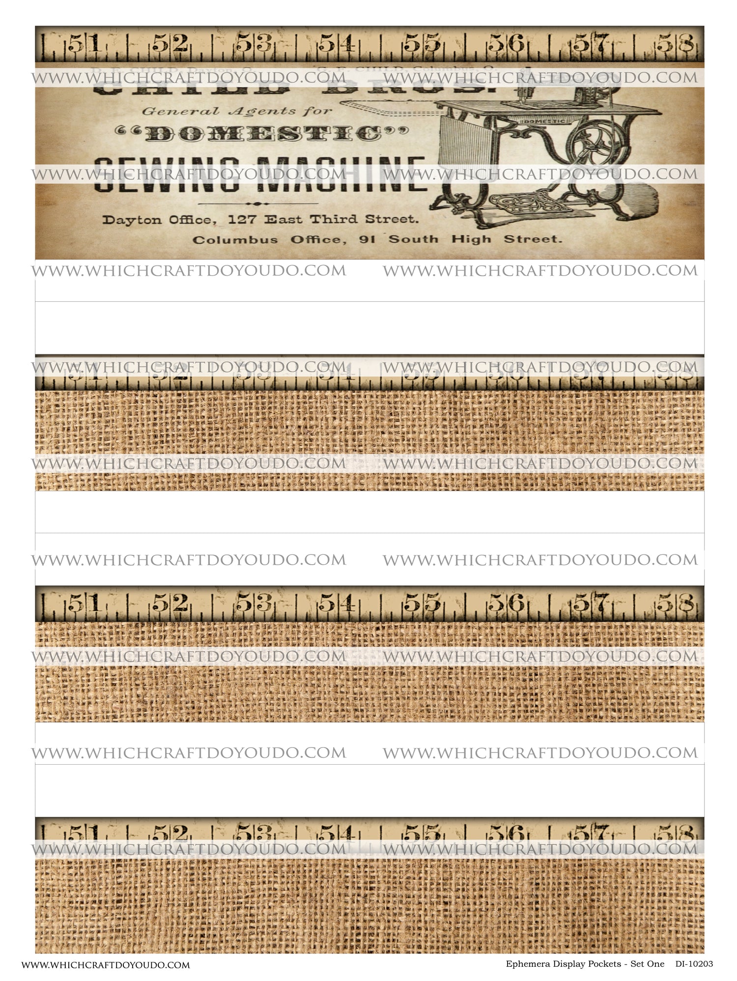 Ephemera Display Pockets - Set One - DI-10203 - Digital Download