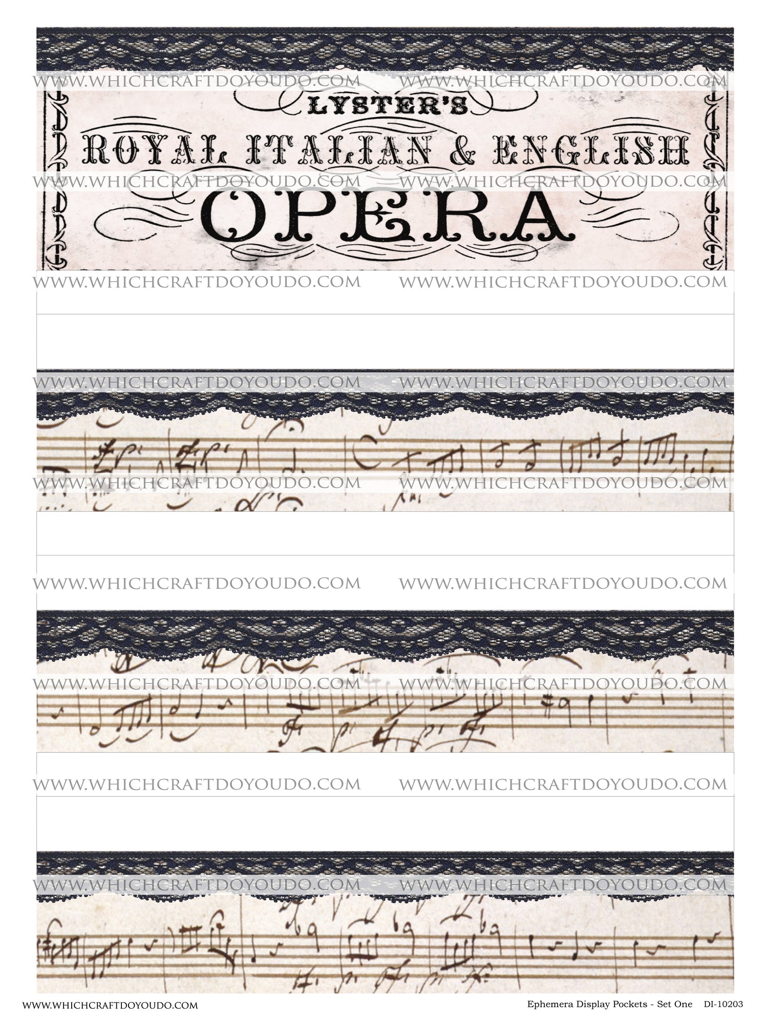 Ephemera Display Pockets - Set One - DI-10203 - Digital Download