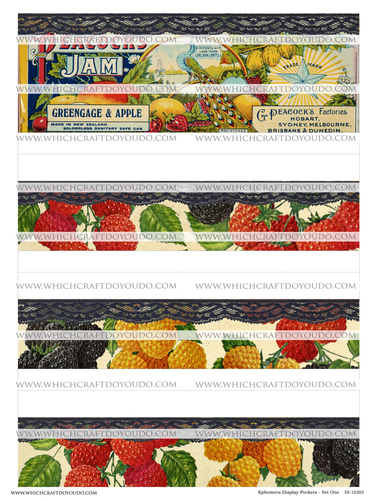 Ephemera Display Pockets - Set One - DI-10203 - Digital Download