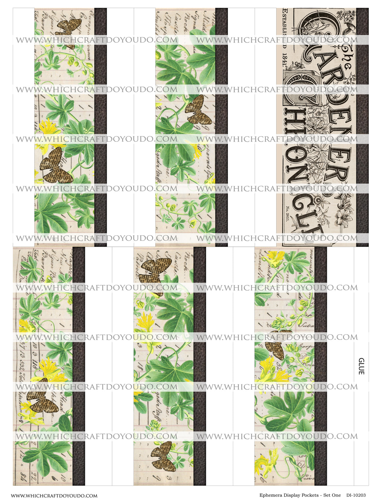 Ephemera Display Pockets - Set One - DI-10203 - Digital Download
