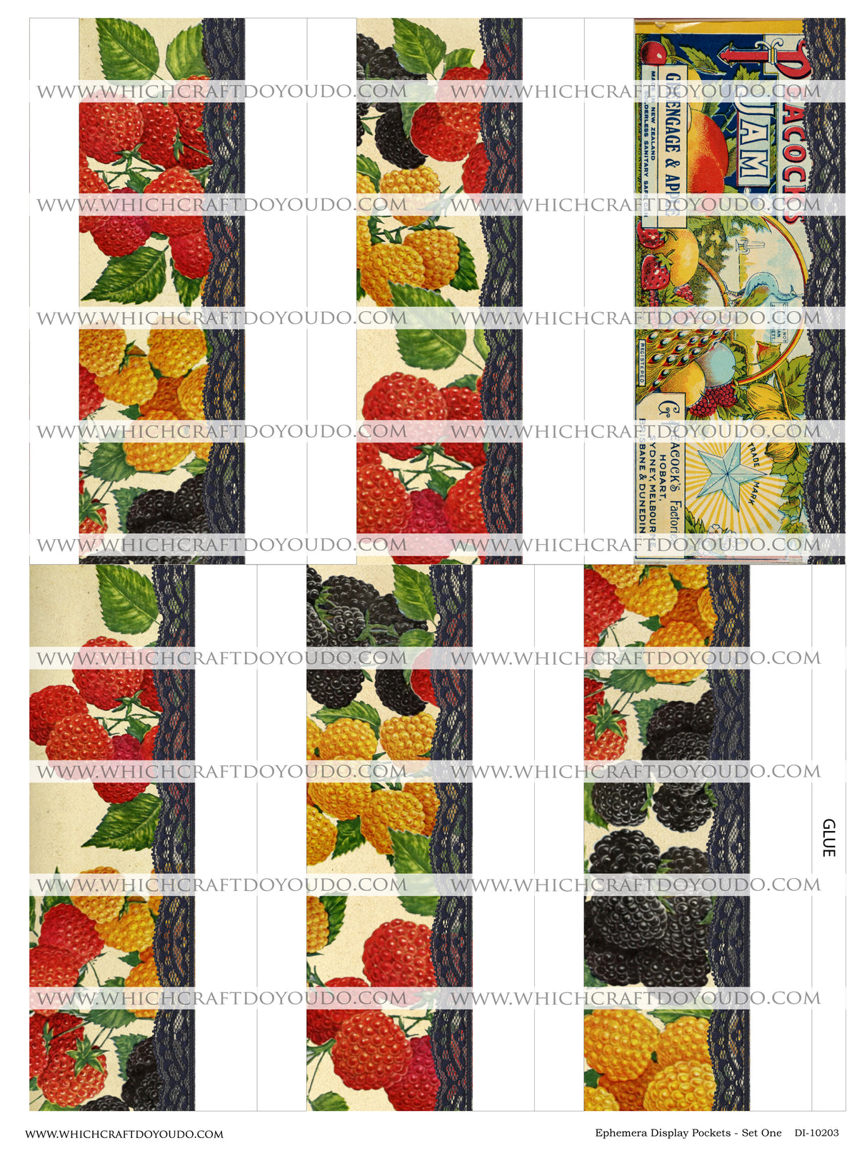 Ephemera Display Pockets - Set One - DI-10203 - Digital Download