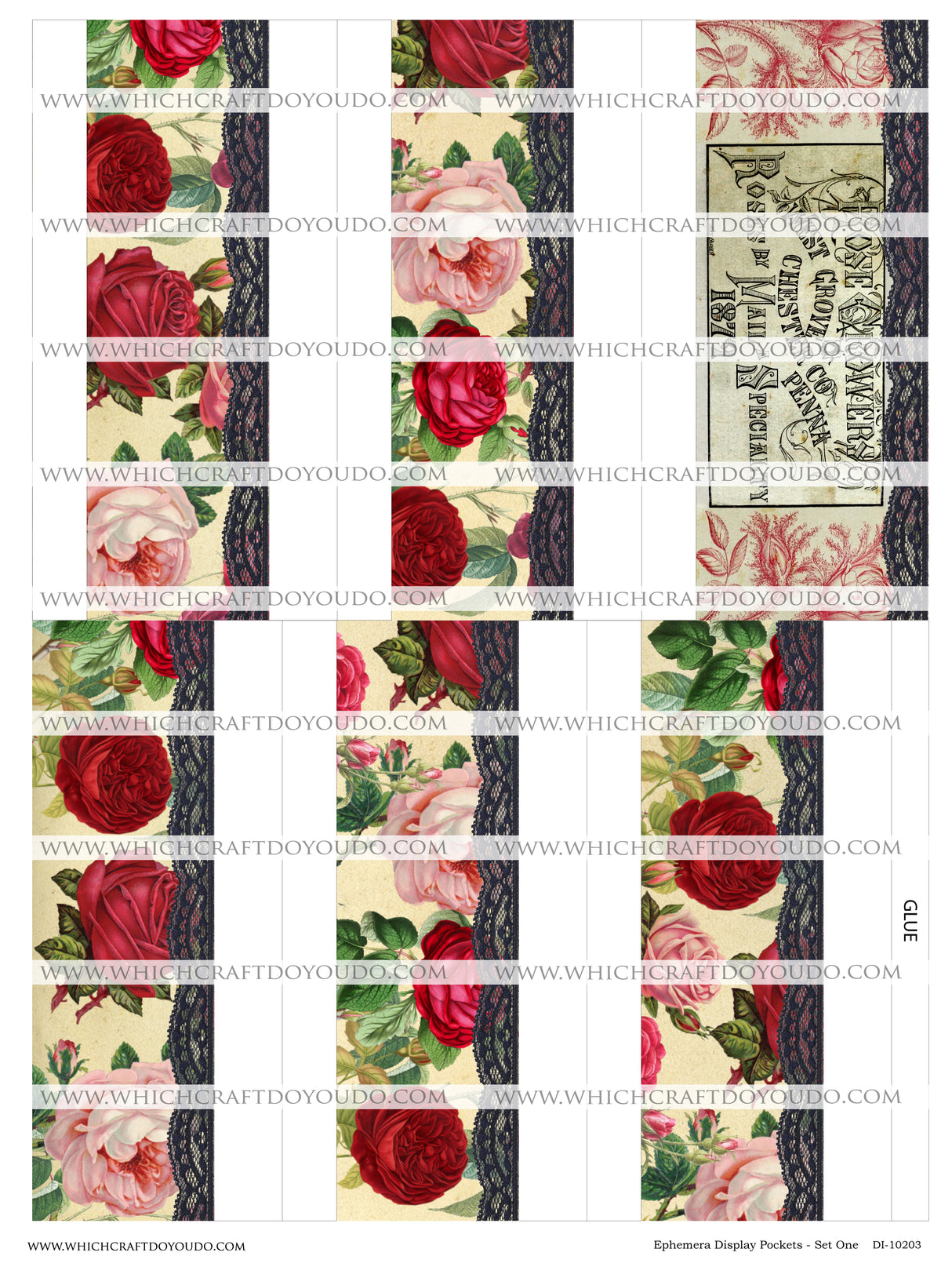 Ephemera Display Pockets - Set One - DI-10203 - Digital Download