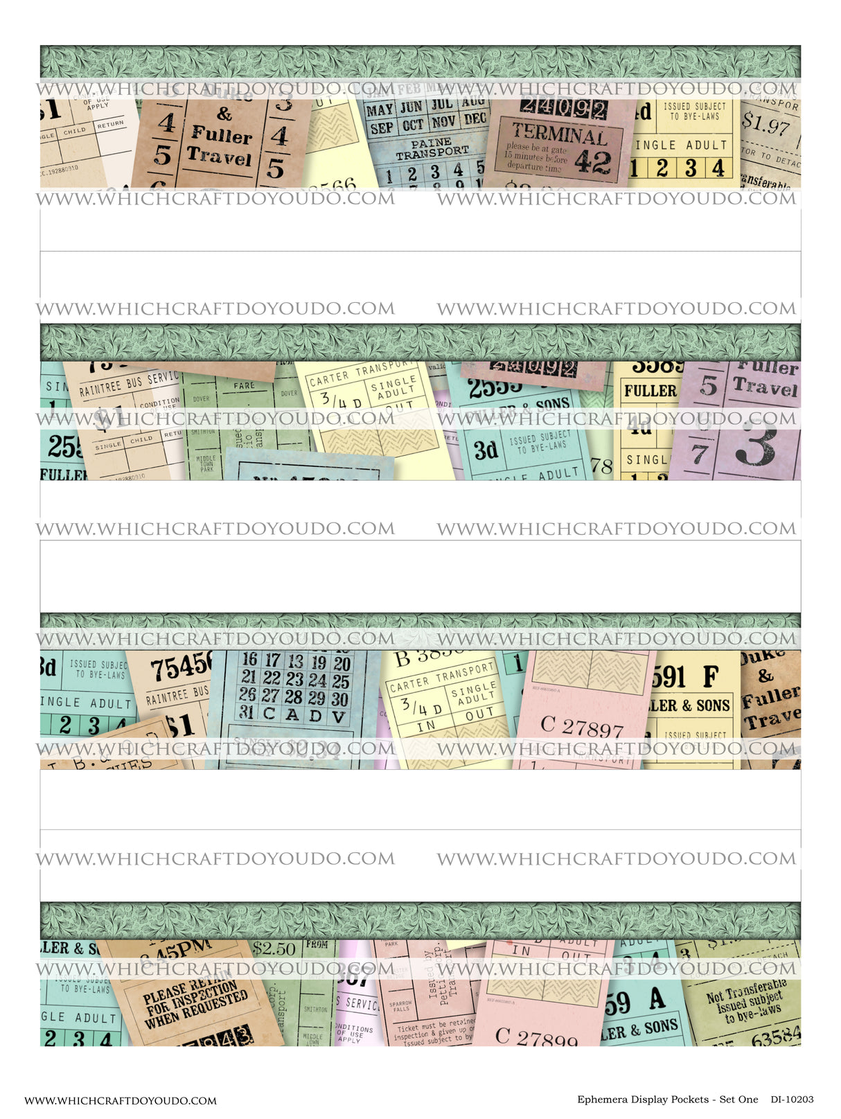 Ephemera Display Pockets - Set One - DI-10203 - Digital Download