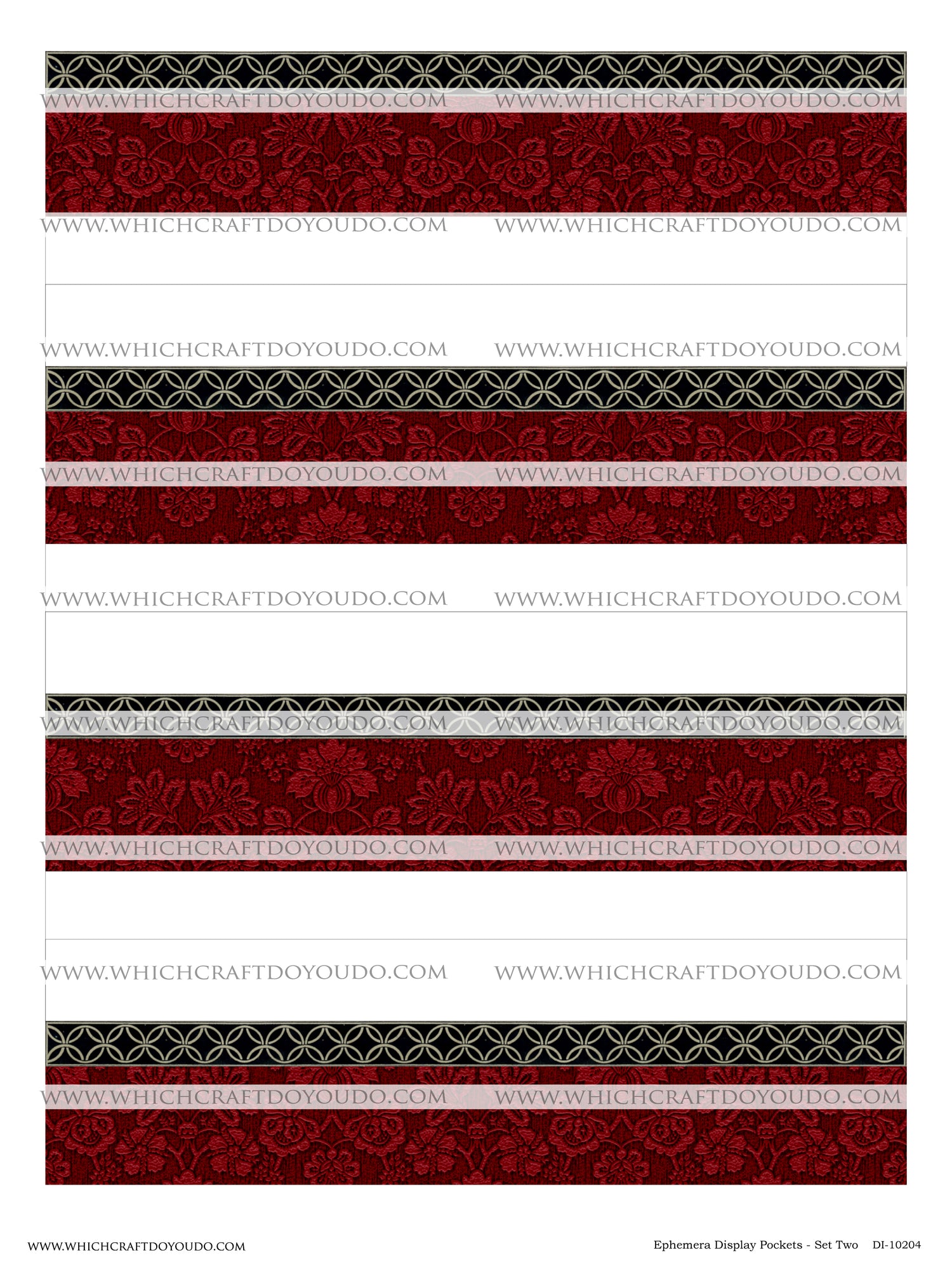 Ephemera Display Pockets - Set Two - DI-10204 - Digital Download