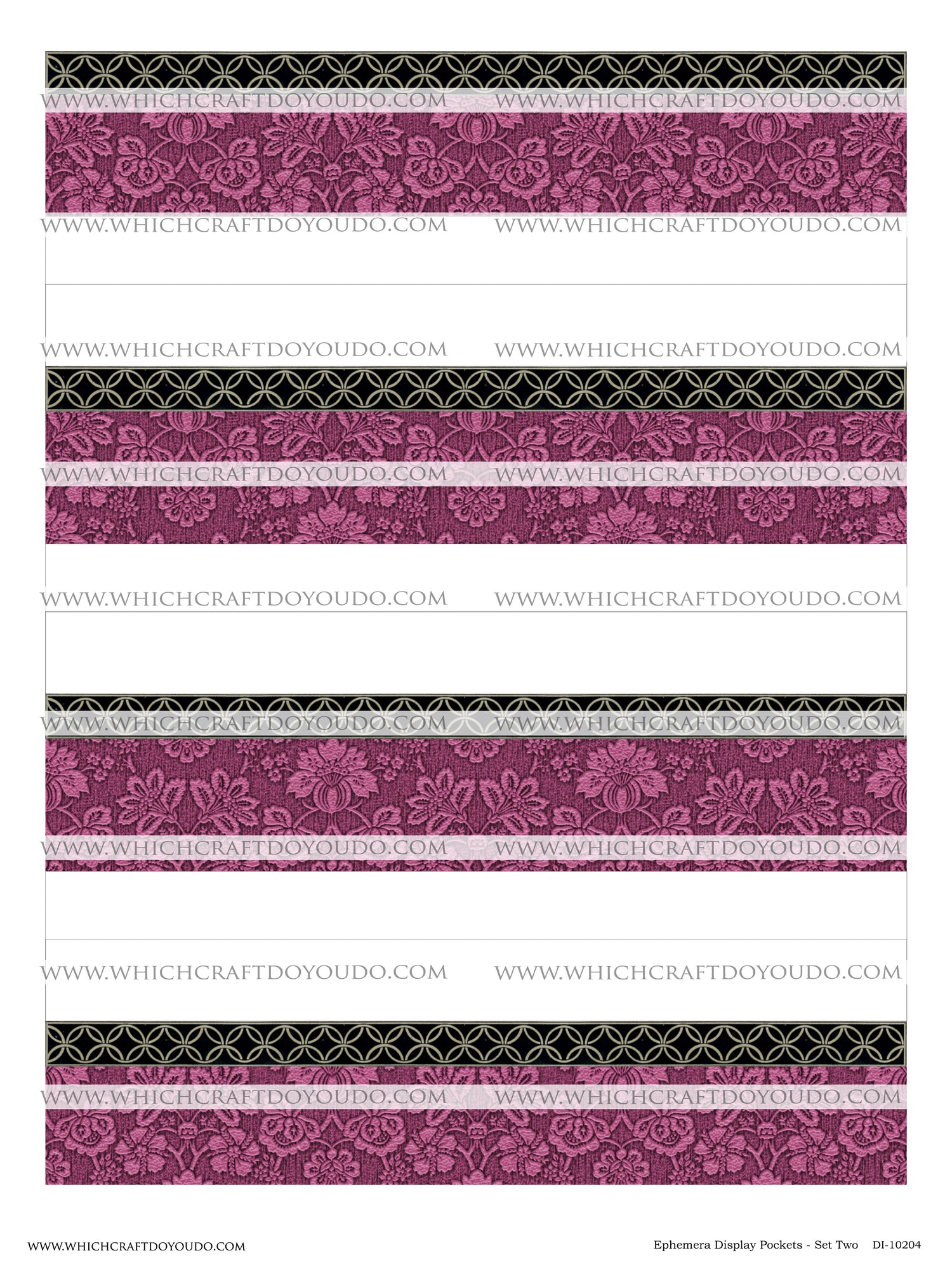 Ephemera Display Pockets - Set Two - DI-10204 - Digital Download