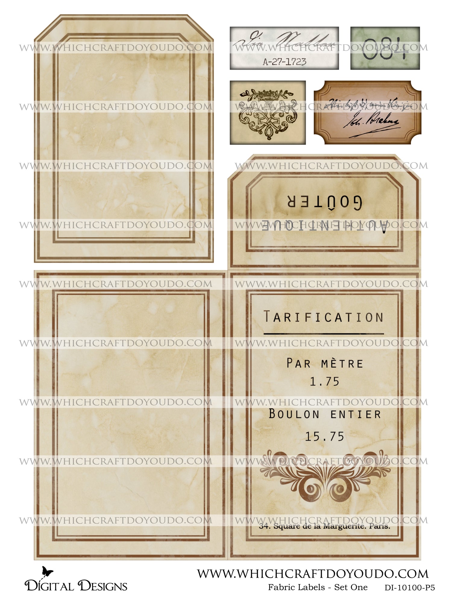 Fabric Labels - Set One - DI-10100 - Digital Download