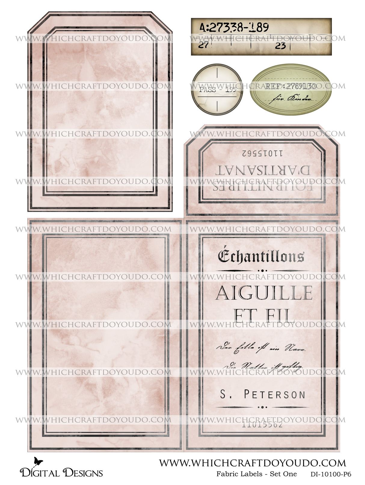 Fabric Labels - Set One - DI-10100 - Digital Download