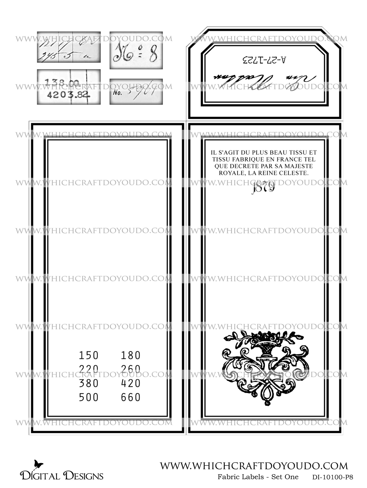 Fabric Labels - Set One - DI-10100 - Digital Download