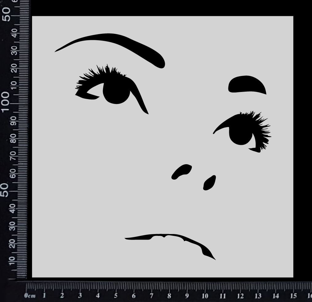 Face - A - Stencil - 150mm x 150mm