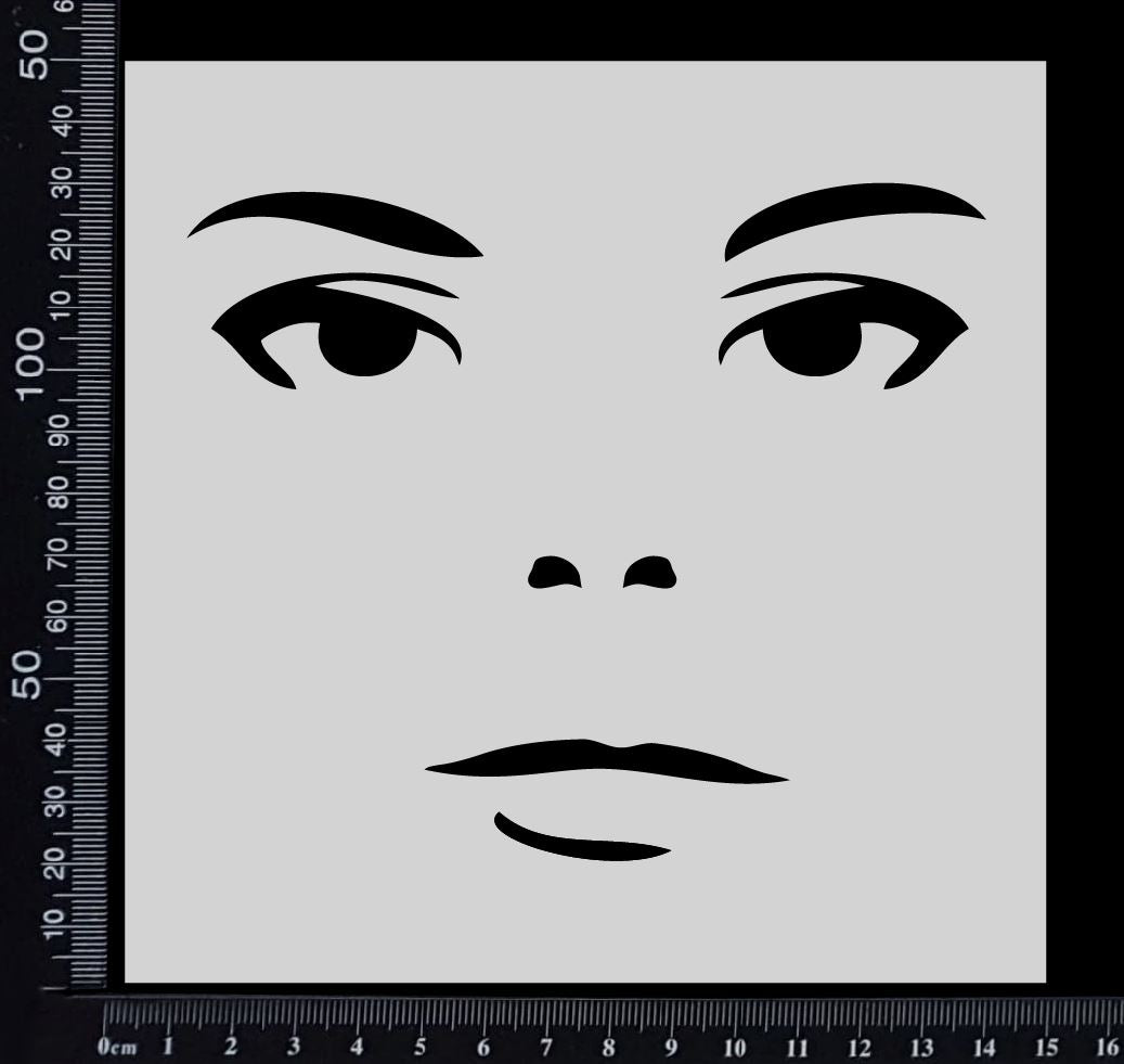 Face - B - Stencil - 150mm x 150mm