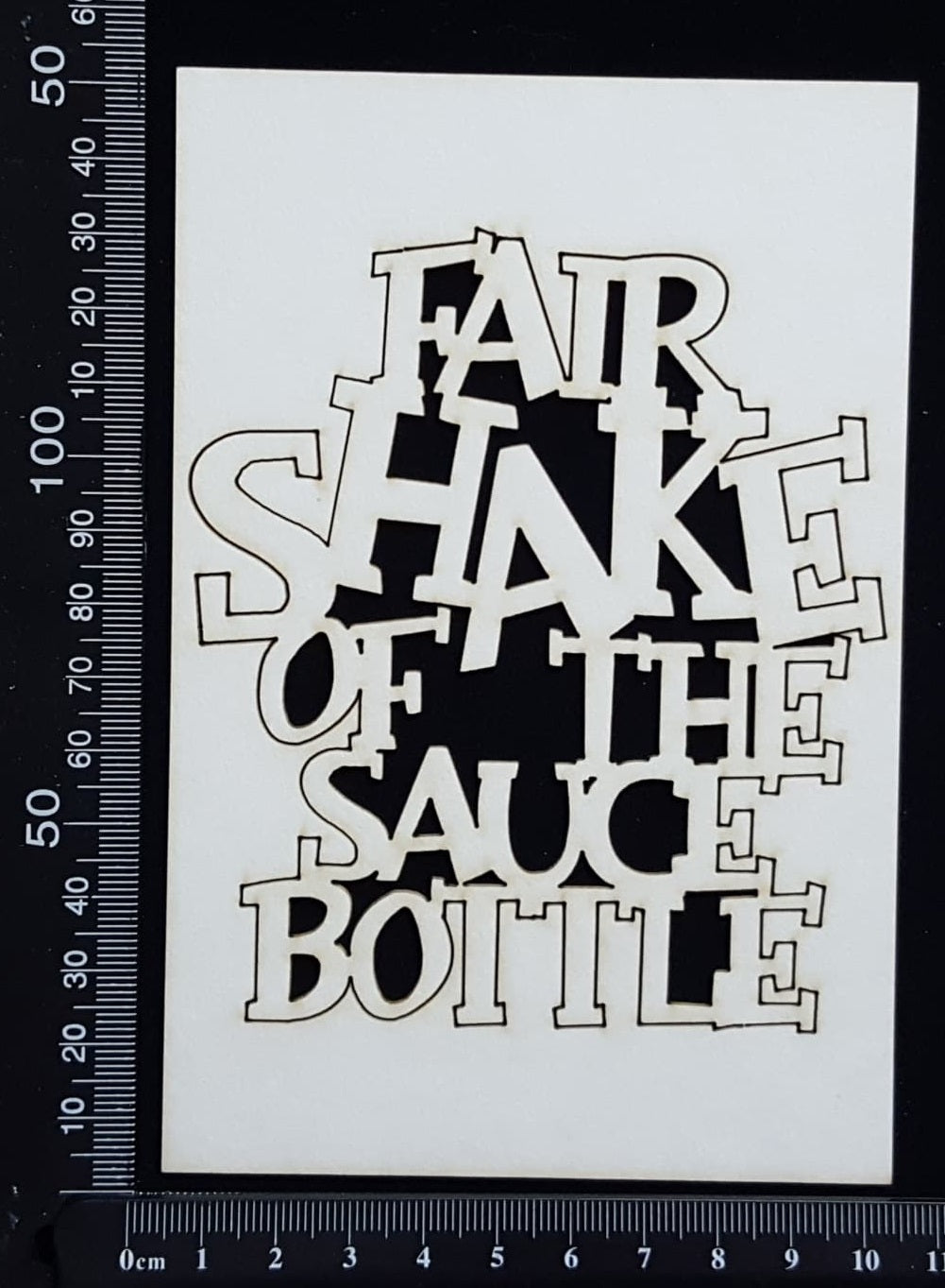 Fair Shake of the Sauce Bottle - White Chipboard