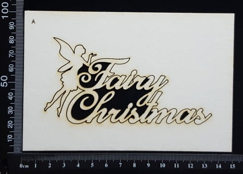 Fairy Christmas - A - White Chipboard