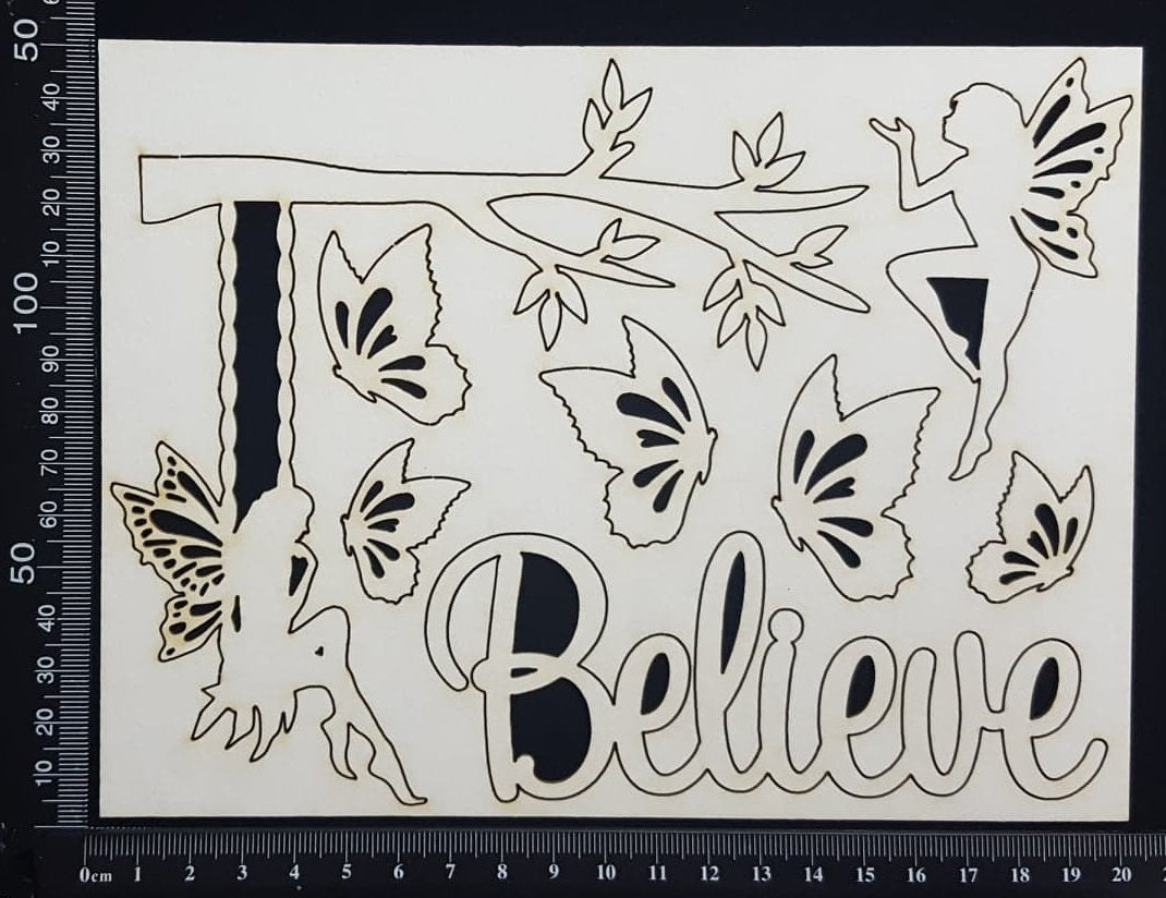 Fairy Corner Set - White Chipboard