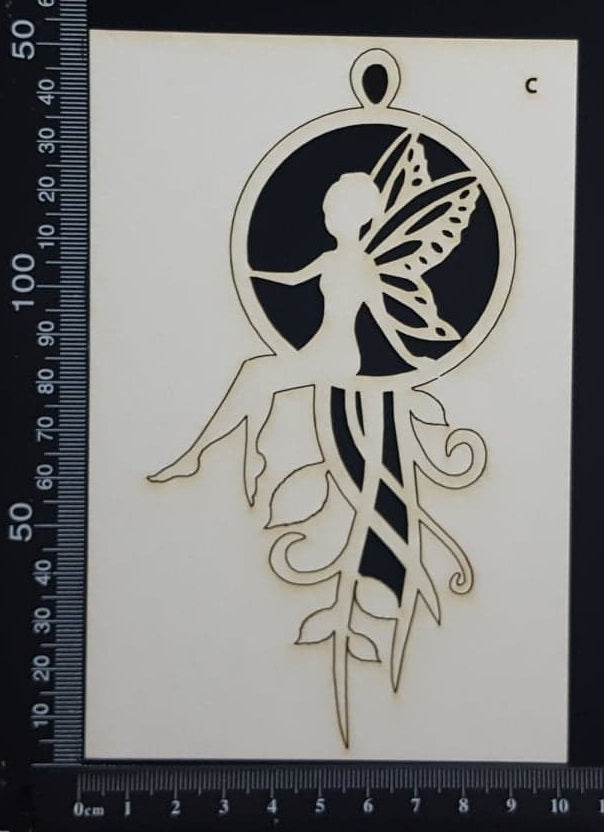 Fairy Dreamcatcher - C - White Chipboard