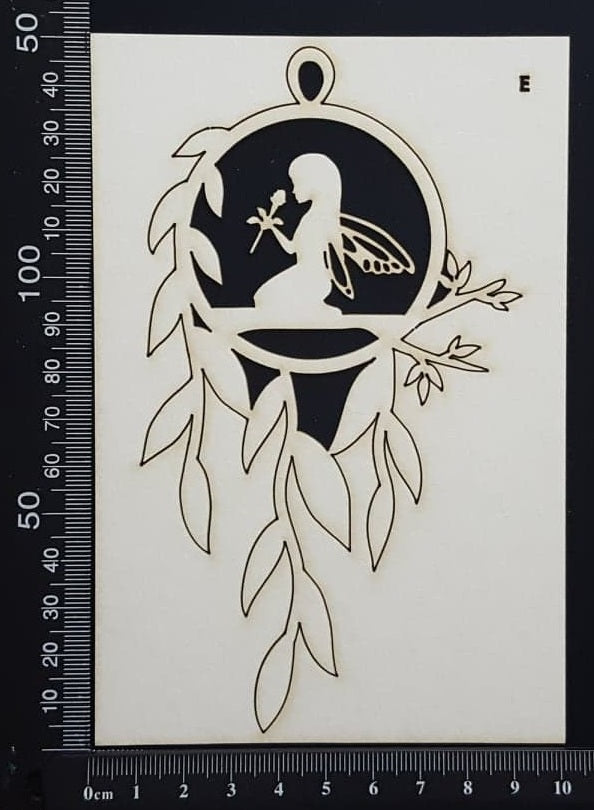 Fairy Dreamcatcher - E - White Chipboard