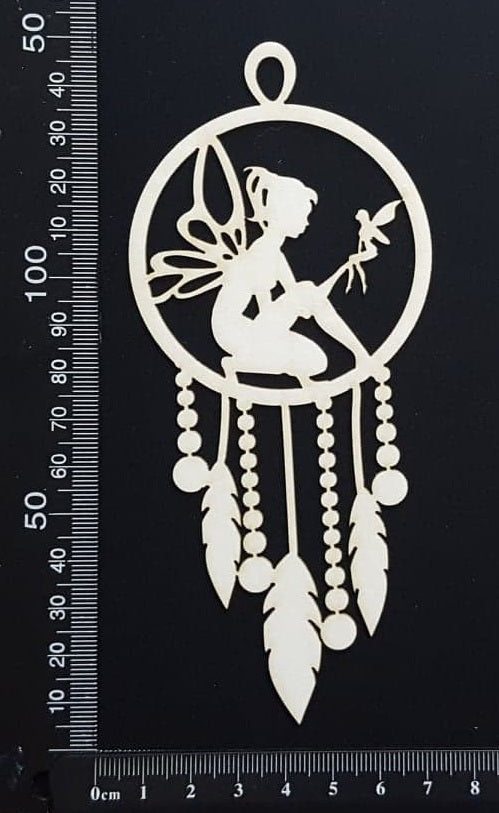 Fairy Dreamcatcher - F - White Chipboard