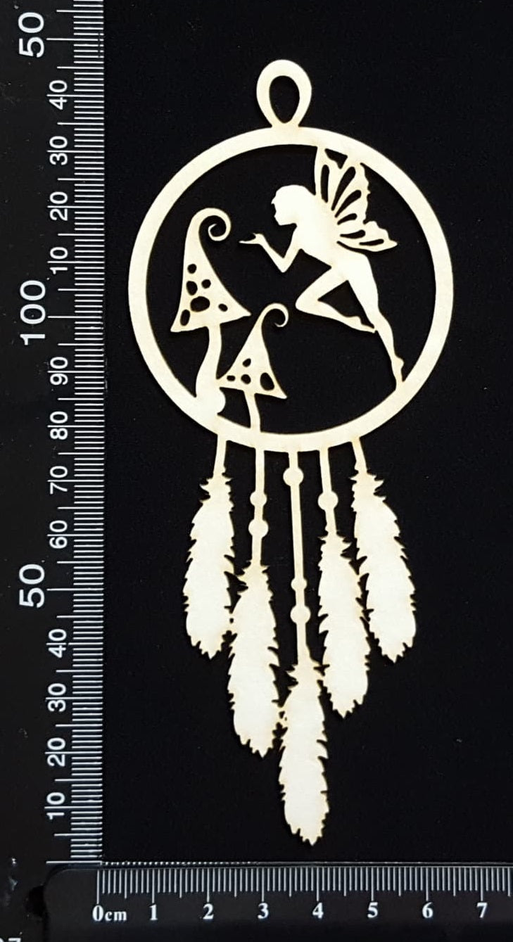 Fairy Dreamcatcher - H - White Chipboard