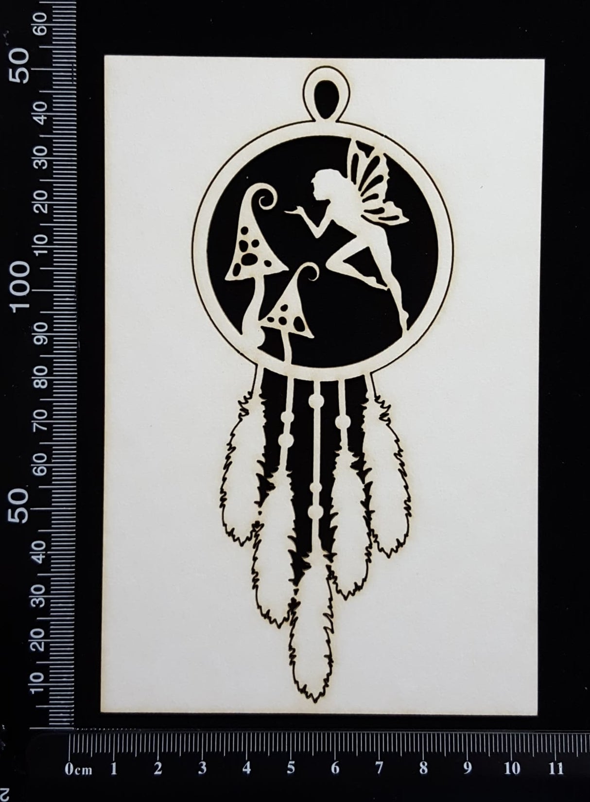 Fairy Dreamcatcher - H - White Chipboard