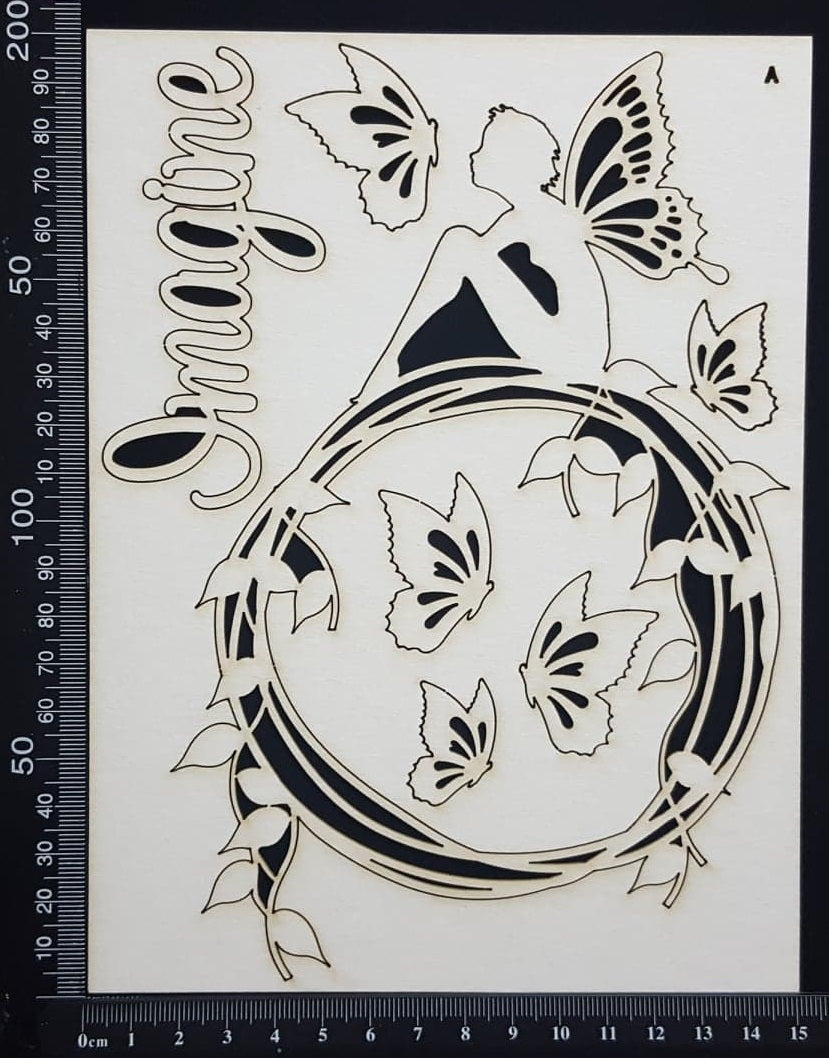 Fairy Frame Set - A - White Chipboard