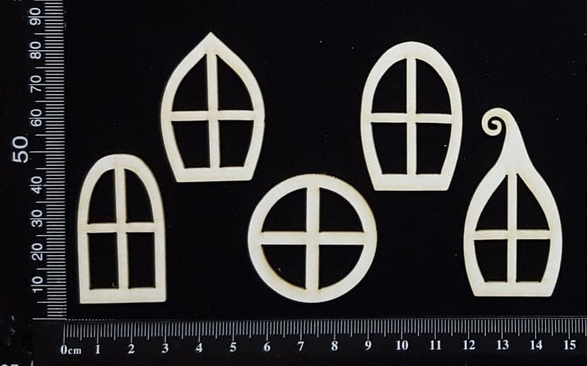 Fairy Windows Set - F - White Chipboard