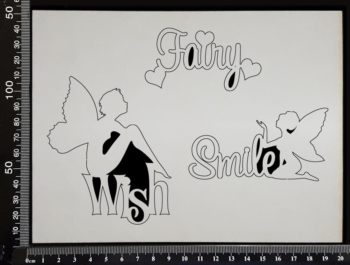 Fairy Word Set - A - White Chipboard