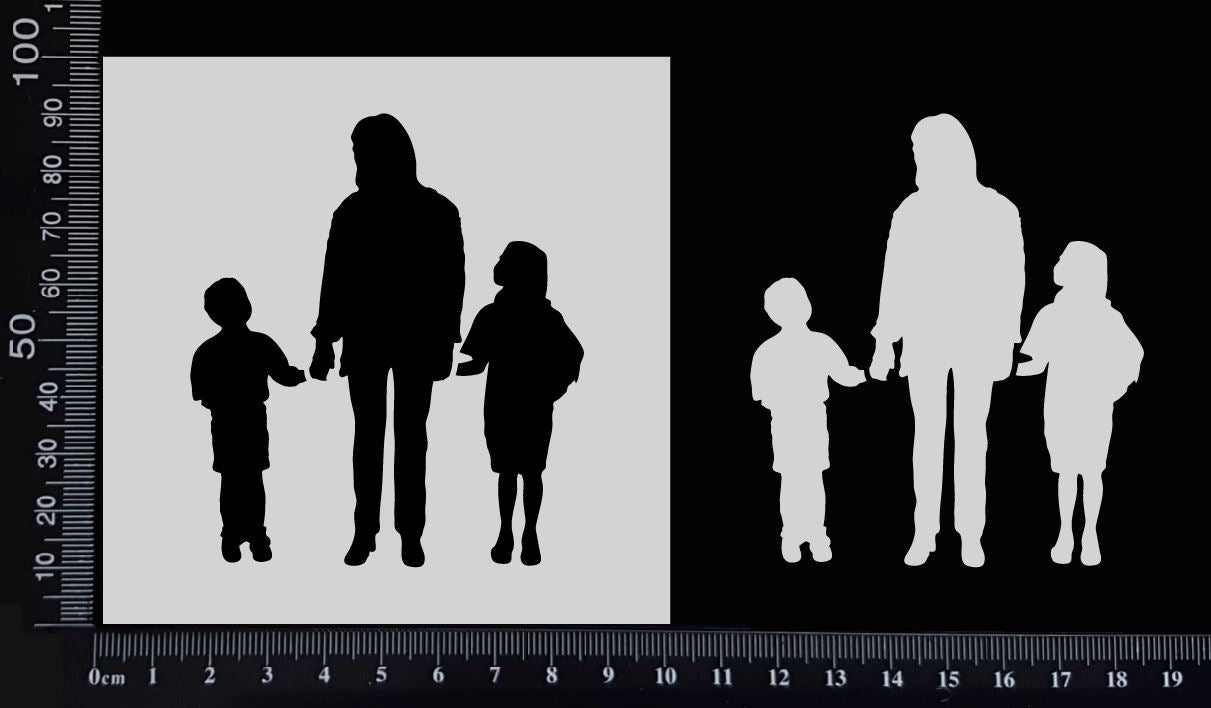 Family - B - Stencil - 100mm x 100mm