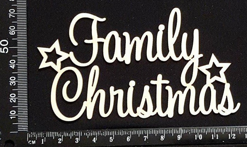 Family Christmas - White Chipboard