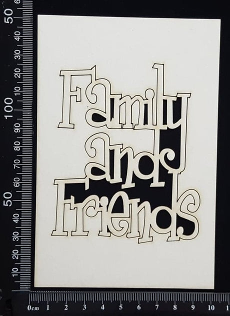 Family and Friends - A - White Chipboard