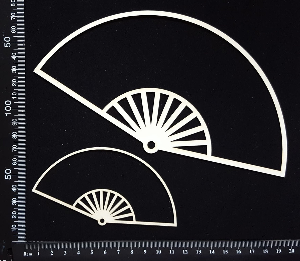 Fan Frame - Set of 2 - White Chipboard