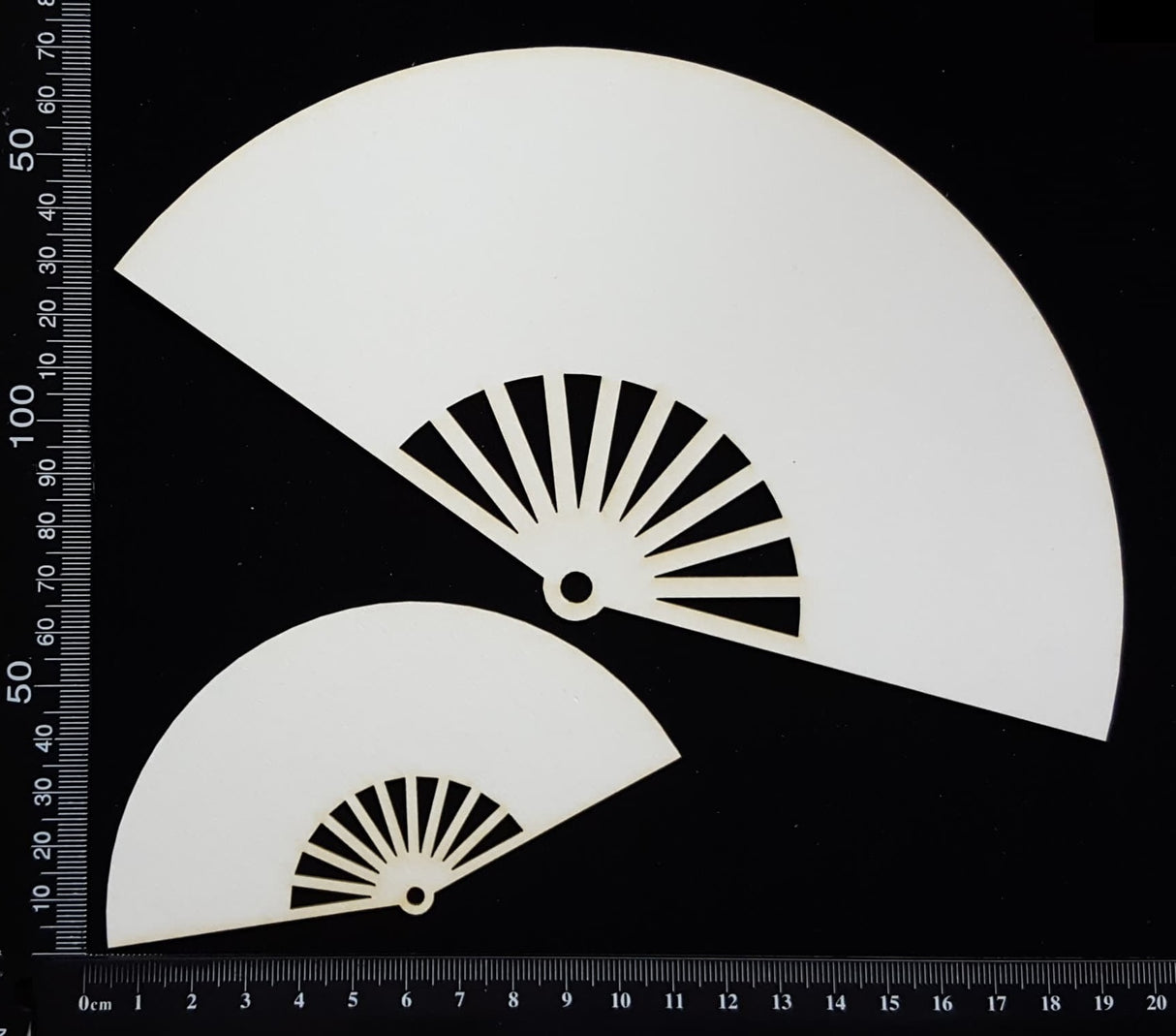 Fan - D - Extra Large - White Chipboard