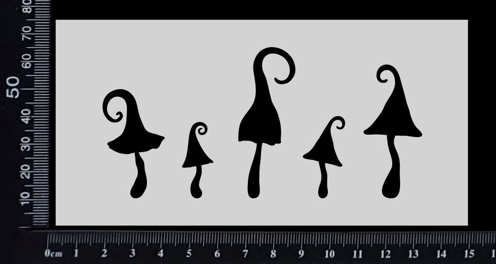 Fantasy Mushrooms - Stencil - 75mm x 150mm