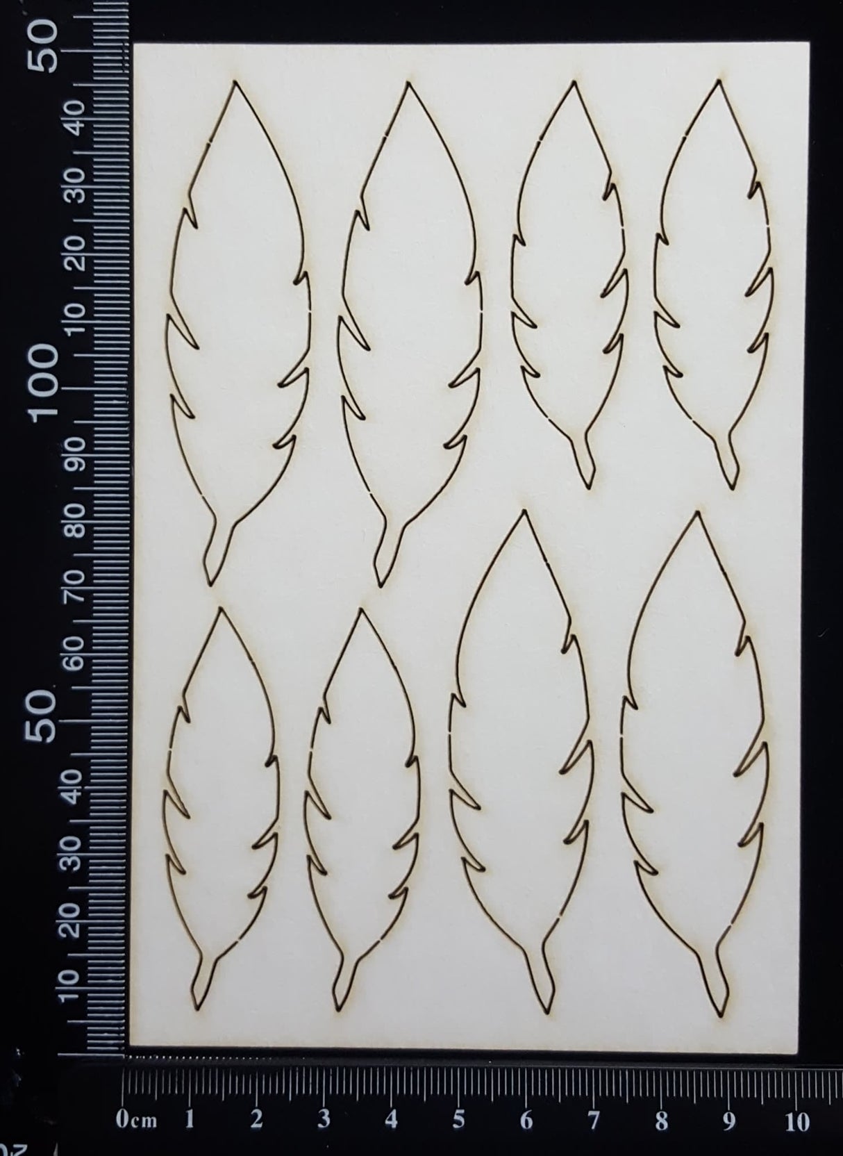 Feathers Set - A - White Chipboard