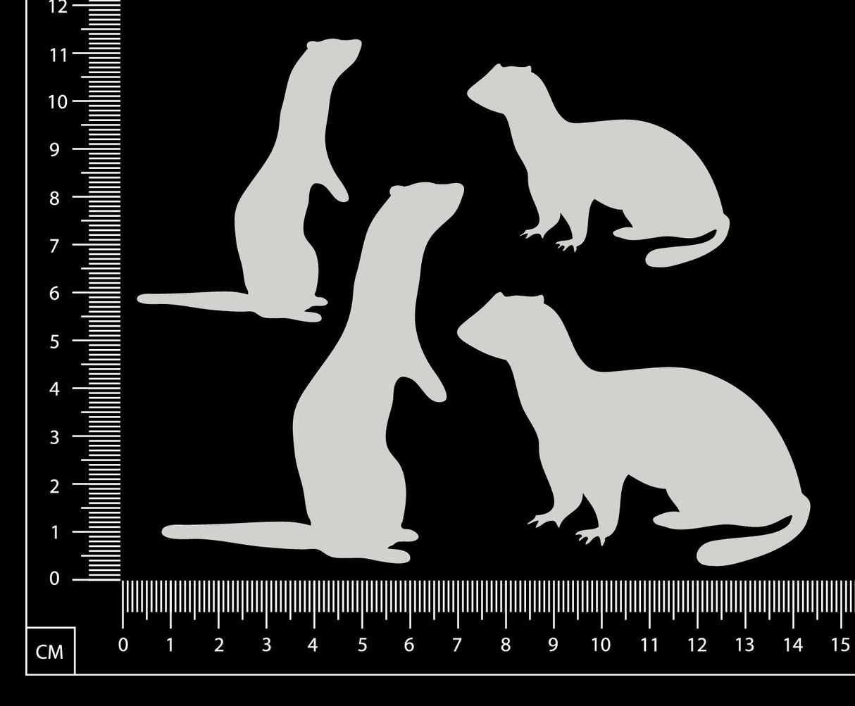 Ferrets Set - White Chipboard